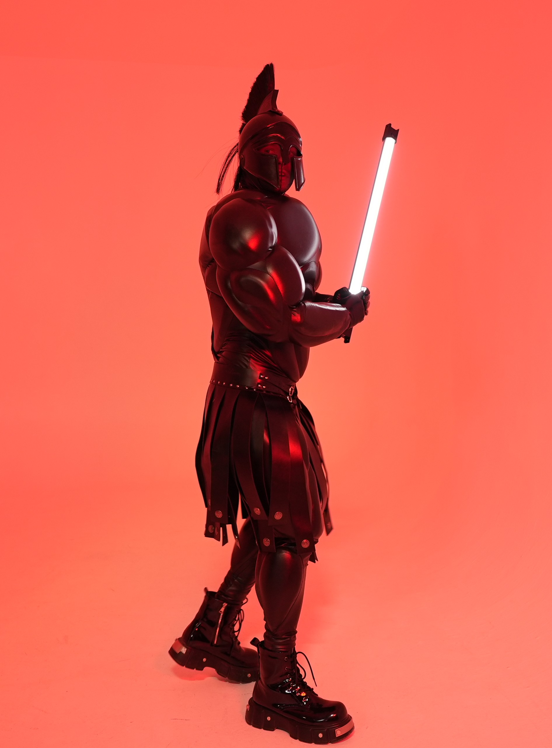 Big muscle suit / faux leather