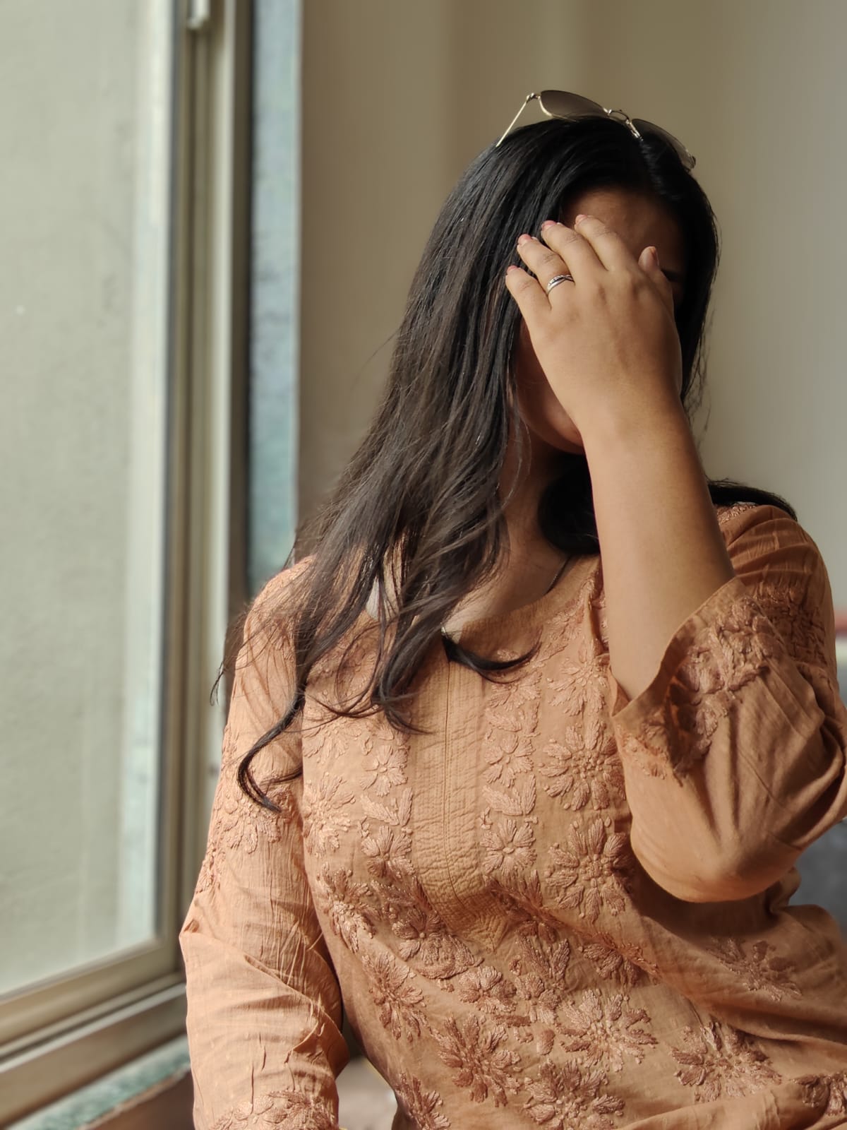 Dobby-Cotton Kurta Plazo Set