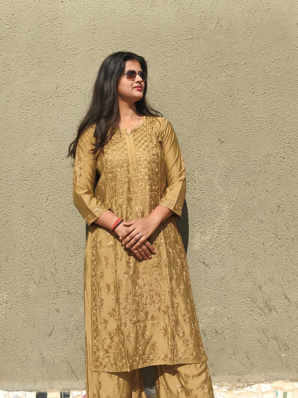 Chanderi Silk Plazo Set 