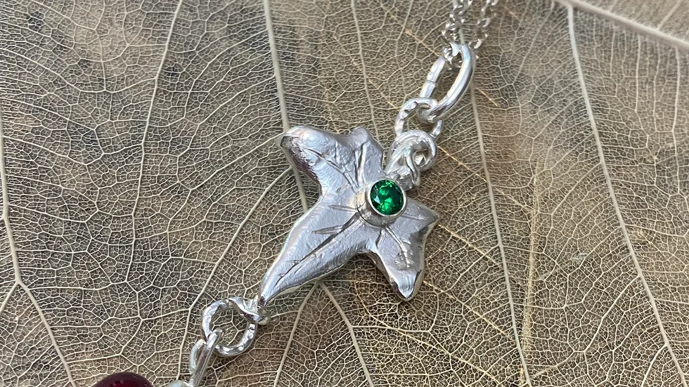 The Holly and the Ivy Leaf Pendant