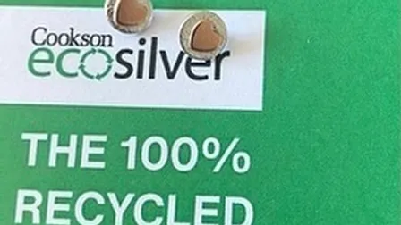 Eco Heart Silver Stud Earrings  Copper and  Silver Earrings