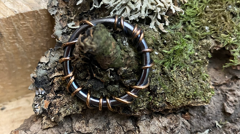 Wrapped Halo Silver Rose Gold Copper Ring  ©size L