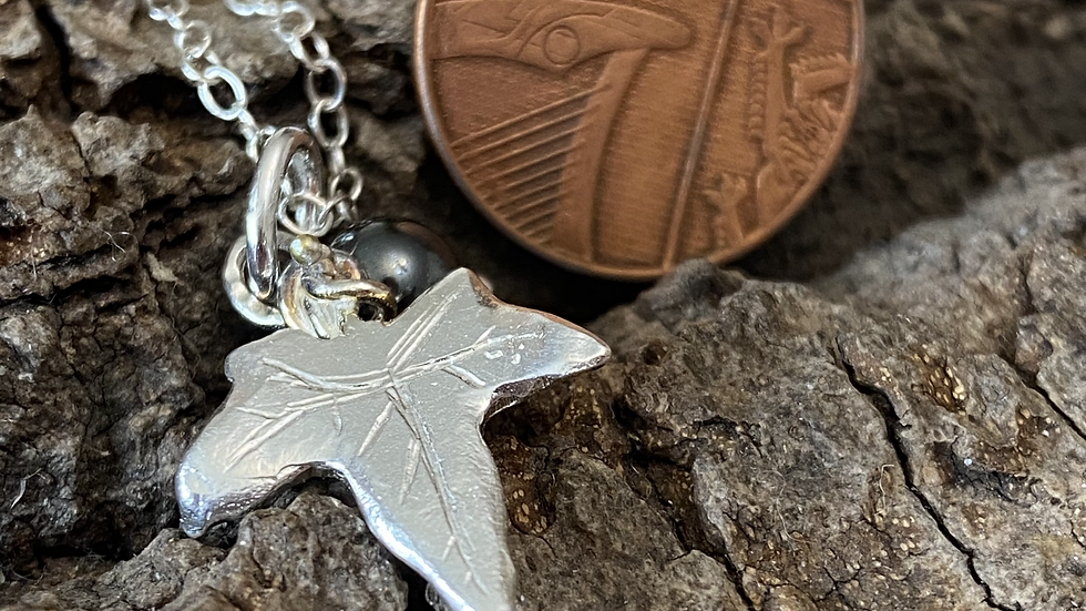  OOS Silver Ivy Leaf Pendant  Can be made to order
