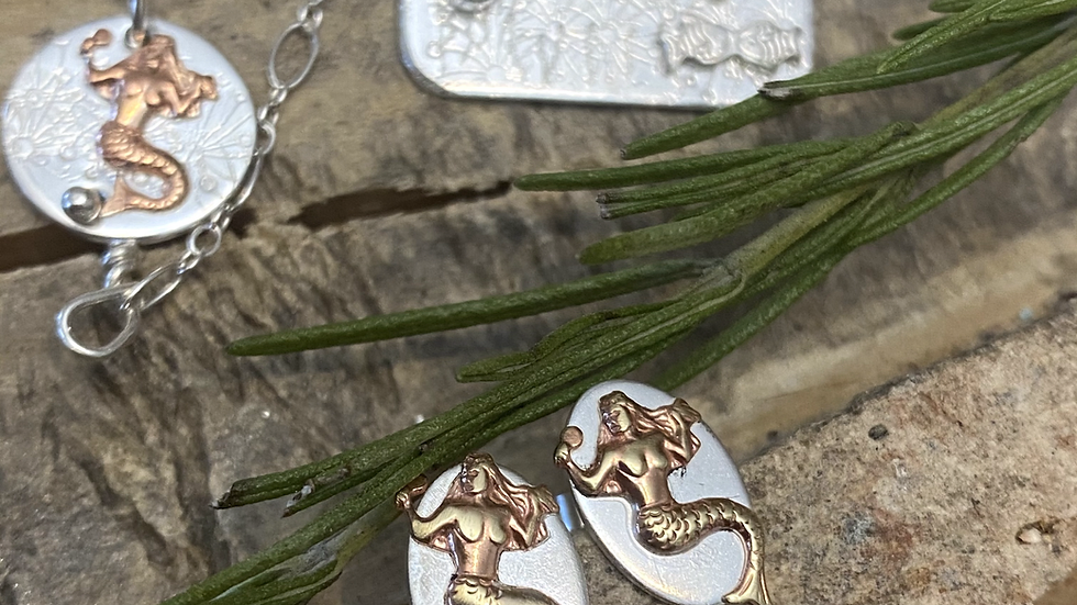 Mermaid Silver Earrings © -  DianeLeeSilver F&W