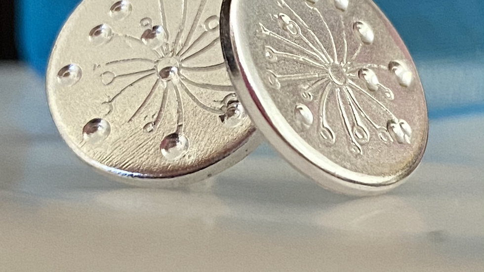 Agapanthus Stud Earrings  Silver Stud  Earrings. W&F