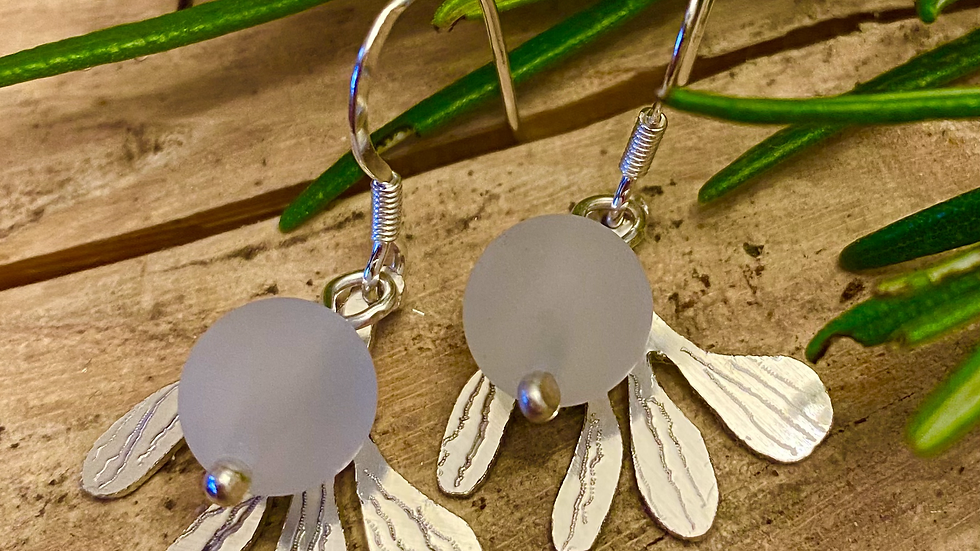 Mistletoe Silver Drop Earrings   F&W