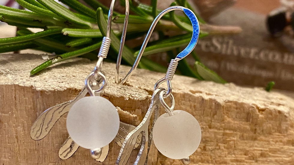 Mistletoe Silver Drop Earrings   F&W
