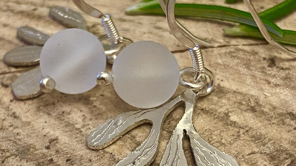 Mistletoe Silver Drop Earrings   F&W