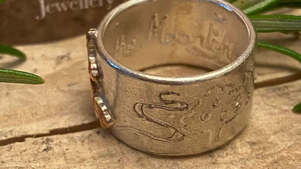 Hare Ring © -Sterling Silver & Copper Size N