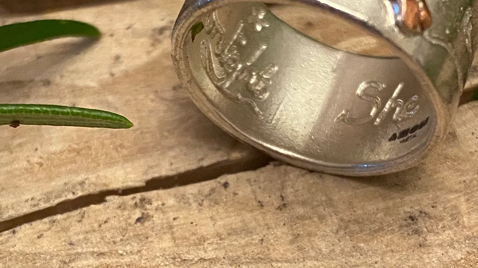 Hare Ring © -Sterling Silver & Copper Size N