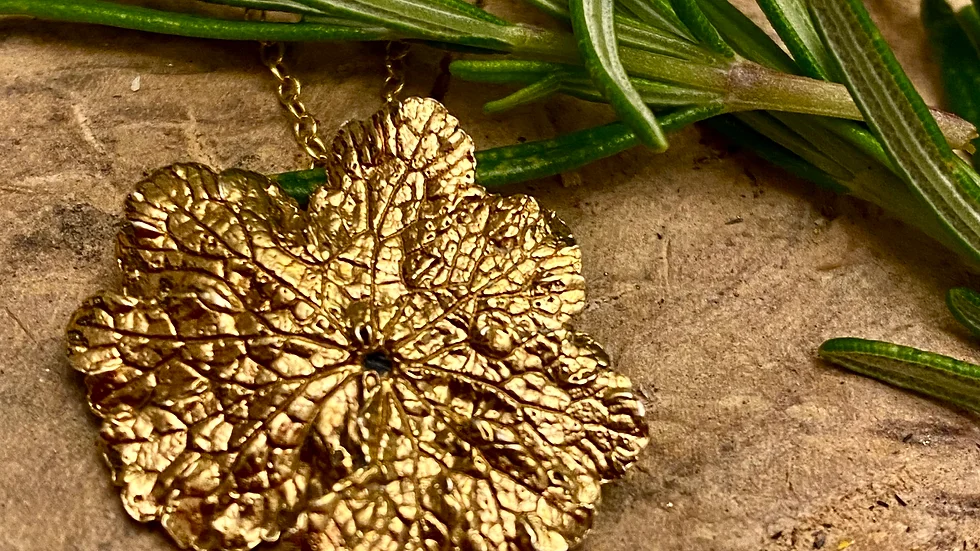 Gold Leaf Pendant Drop Pendant © (W +F)
