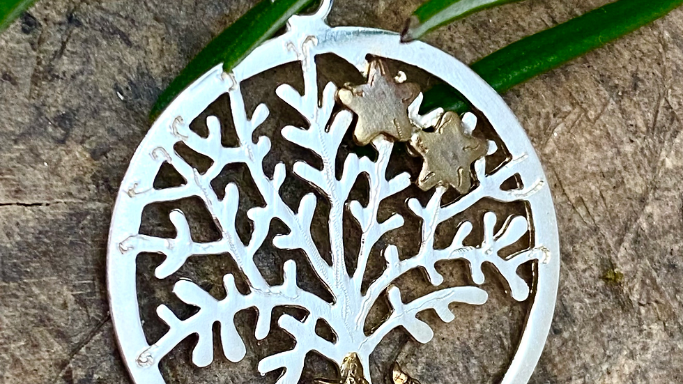 Dreaming Fox and Tree of Life Pendant © (W)
