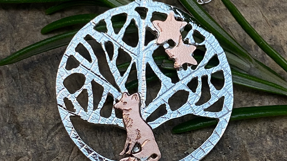 Gentle Fox, Stars, Tree of Life Pendant ©
