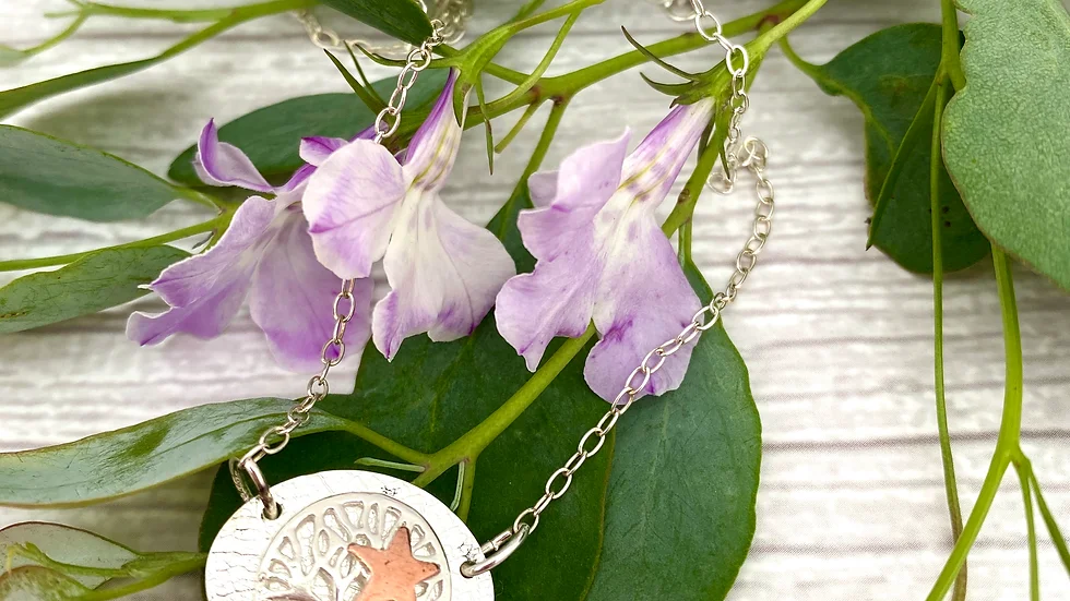 Moon Star Tree of Life Necklace © (F+W)