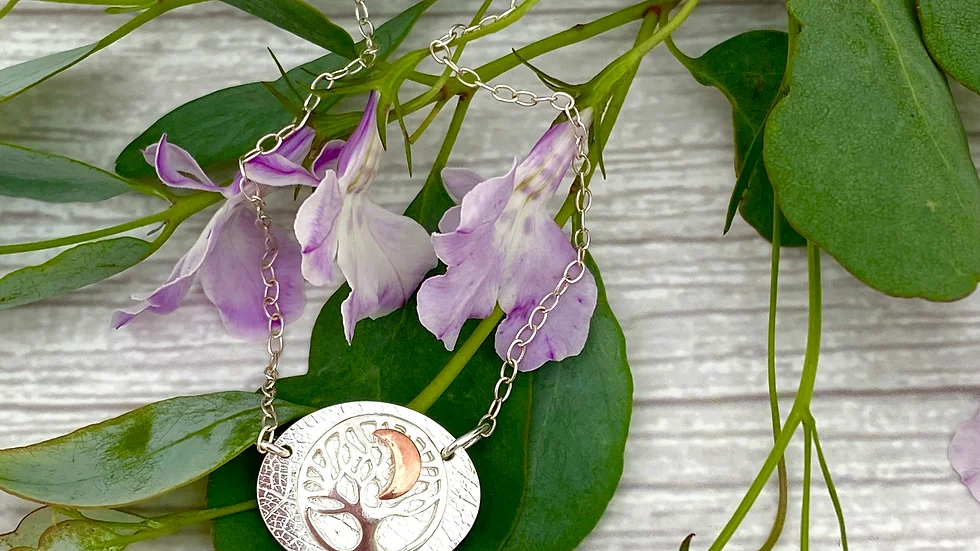 Moon Star Tree of Life Necklace © (F+W)