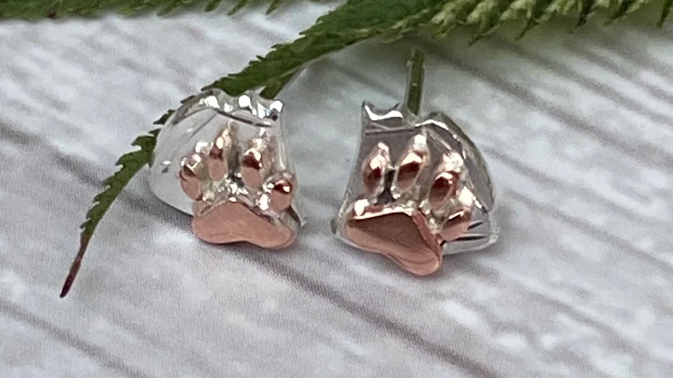 Earrings - Paw Print and Marmalade Sandwich Stud Earrings