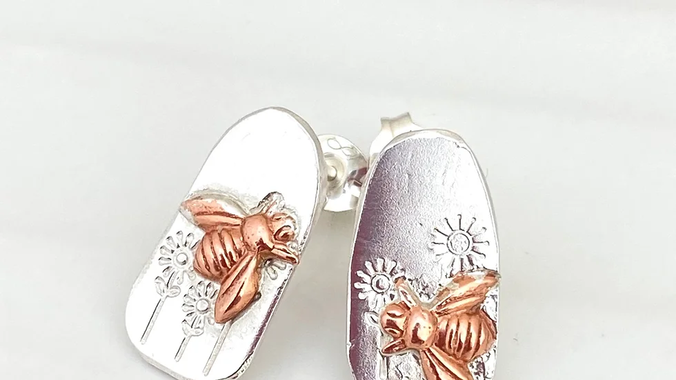 Bee Mis-Matched Stud Earrings