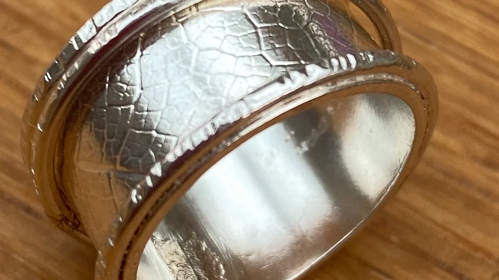 Silver Spinning Ring Size L
