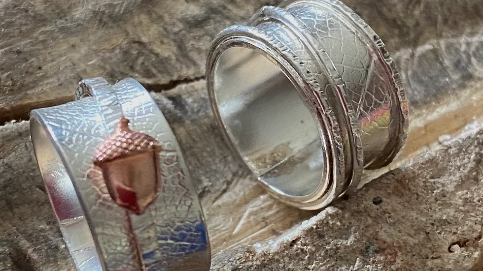 Silver Spinning Ring Size L