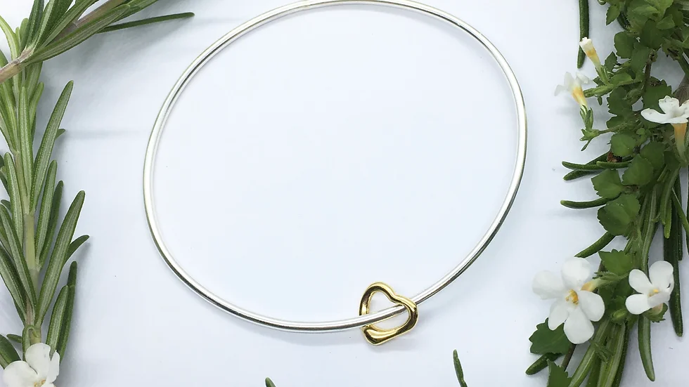 Stacking Bangle Gold Heart