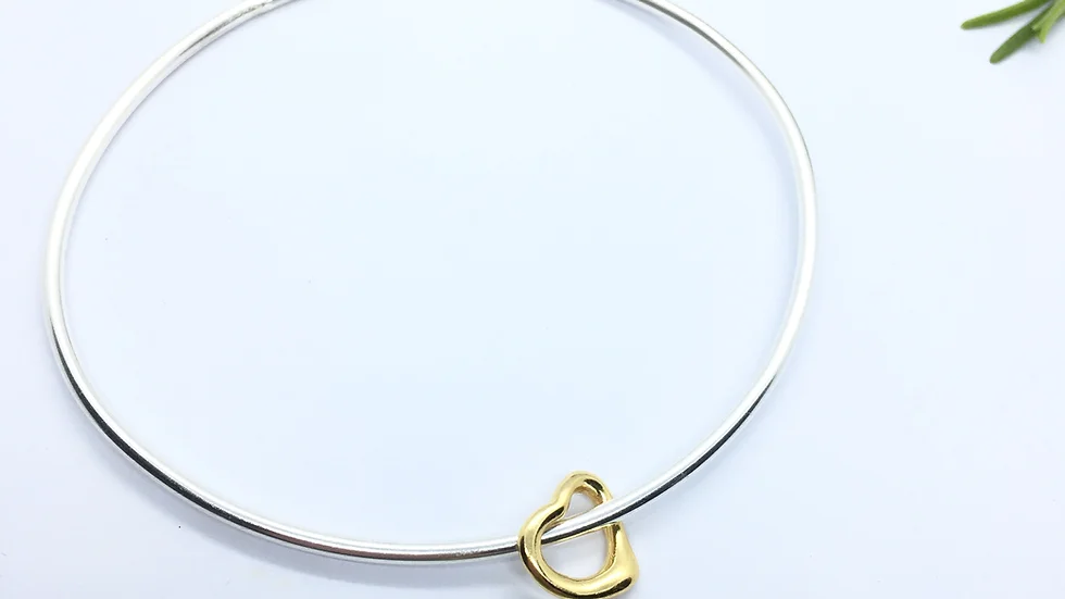Stacking Bangle Gold Heart