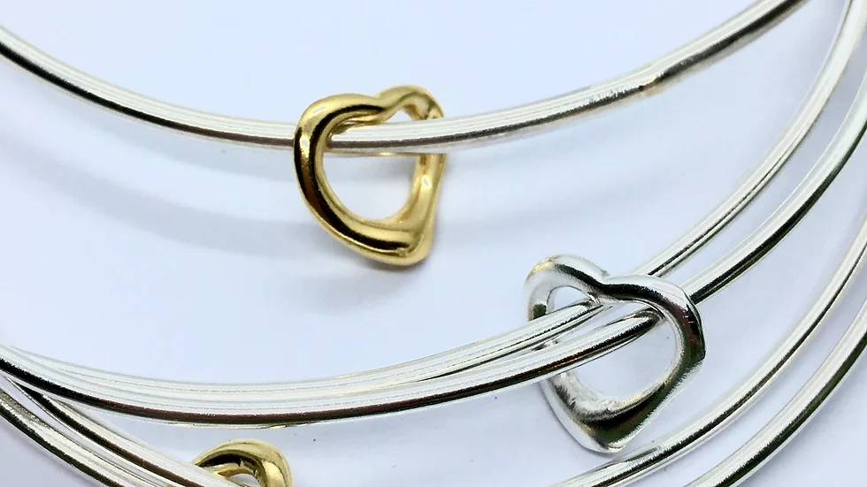 Stacking Bangle Gold Heart