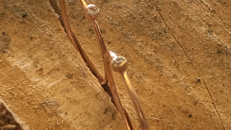 Ring, Gold Plated Silver CZ Stone