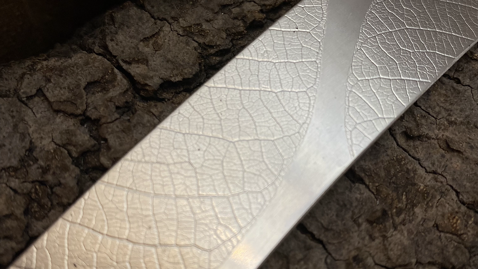 Silver leaf Open Bangle