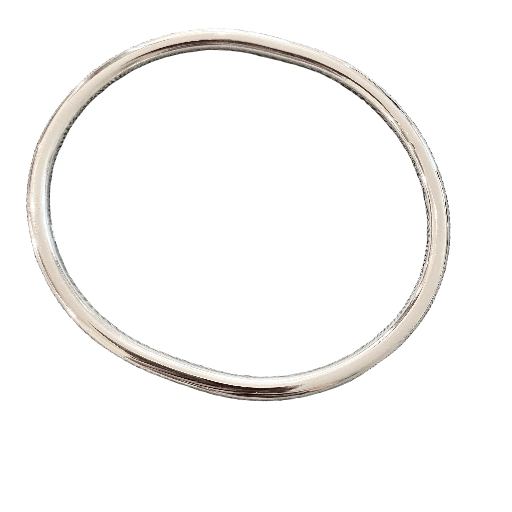 Heavy Sterling Silver Oval Bangle