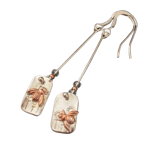 Bee Mis-Matched Drop Earrings