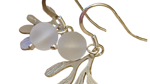 Mistletoe Silver Drop Earrings   F&W