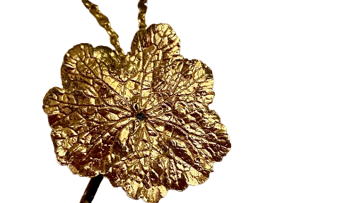 Gold Leaf Pendant Drop Pendant © (W +F)