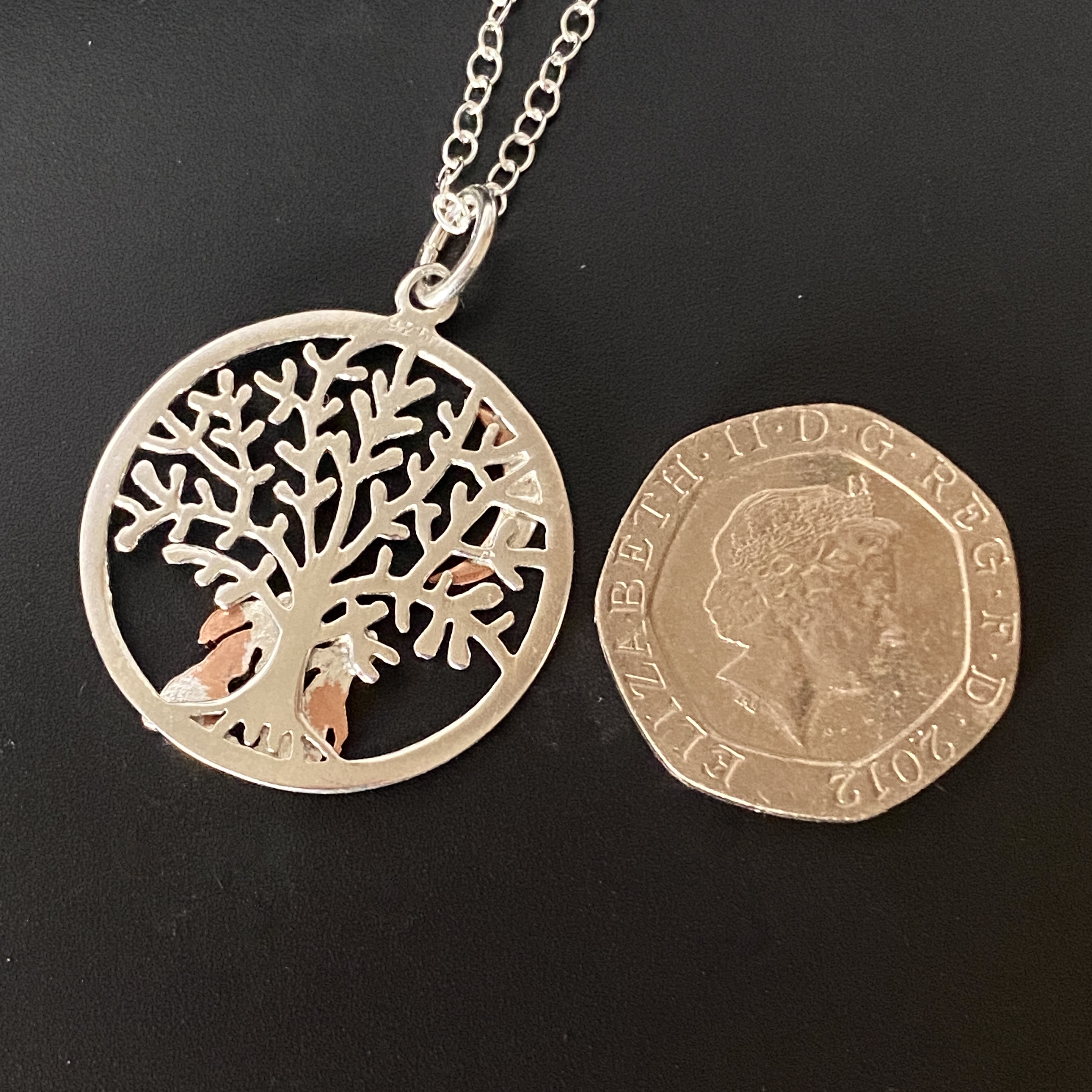 Two Bunnies  - Tree of Life Pendant 1024
