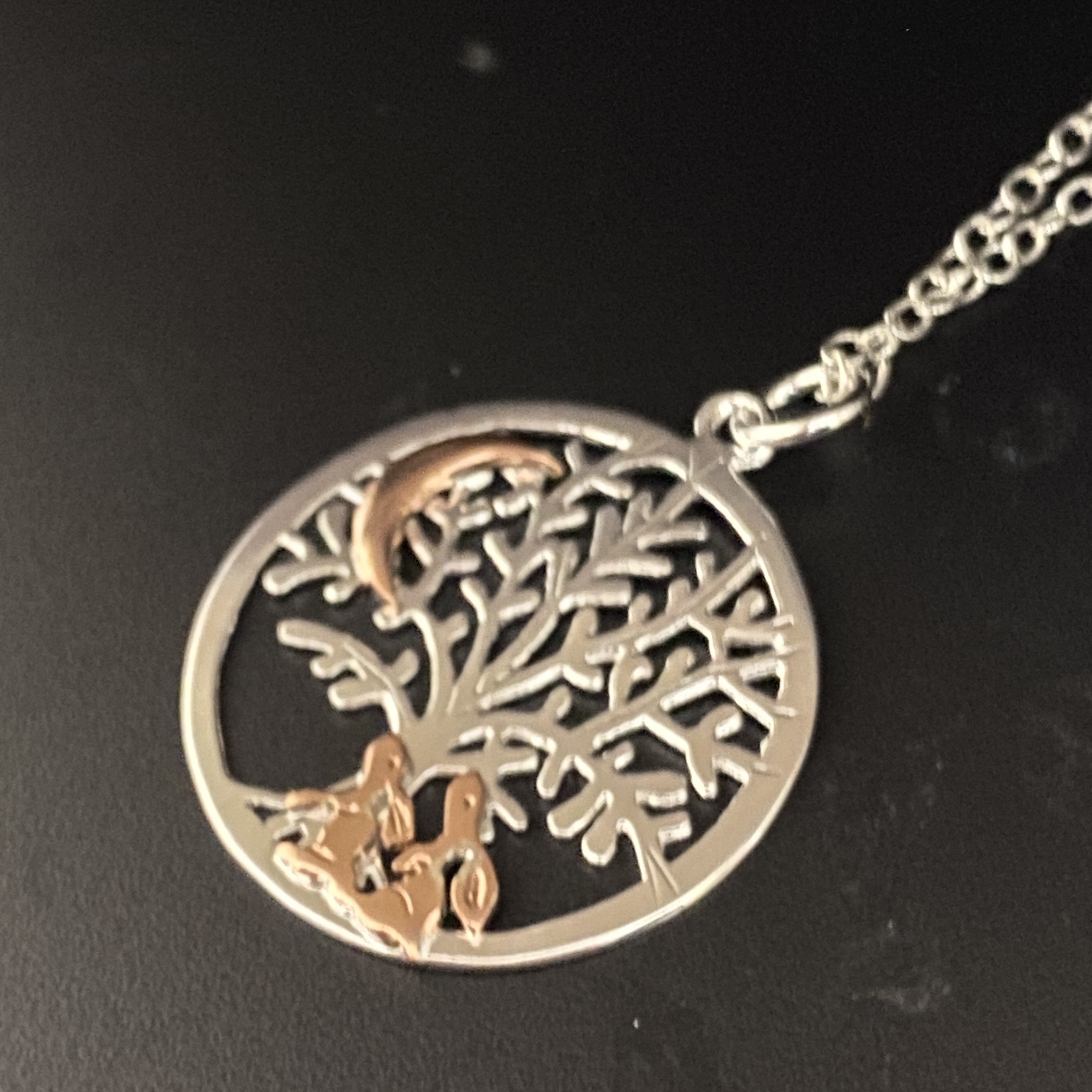 Two Bunnies - Tree of Life Pendant 1024