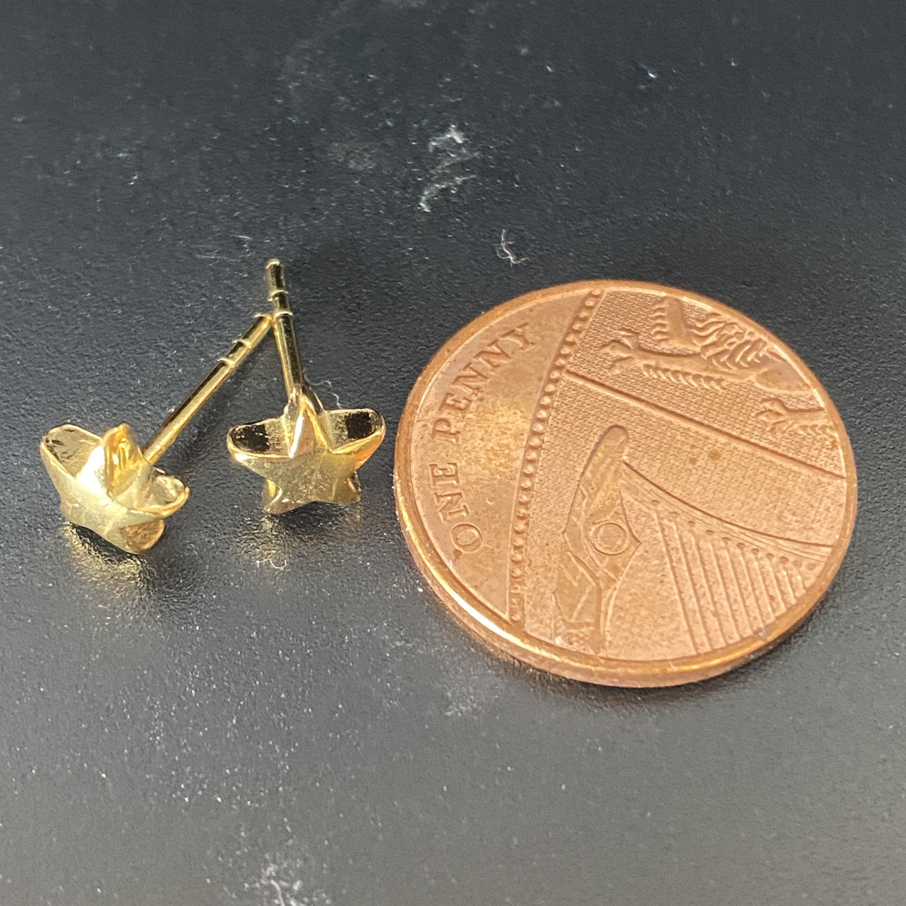 Gold Silver Star Stud Earrings