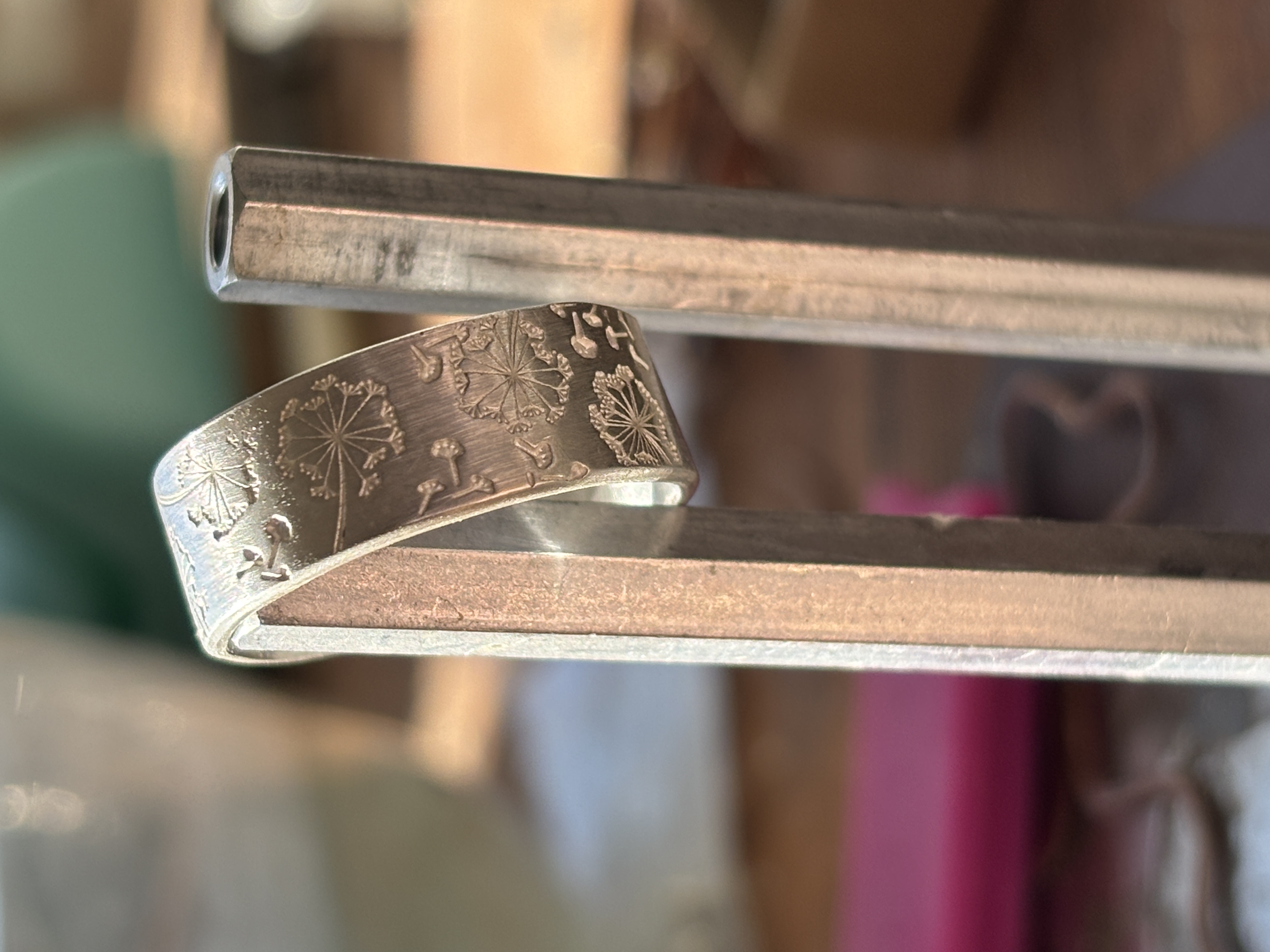 Dandelion Fluff Ring  Sterling silver Ring (size V ) For L&G