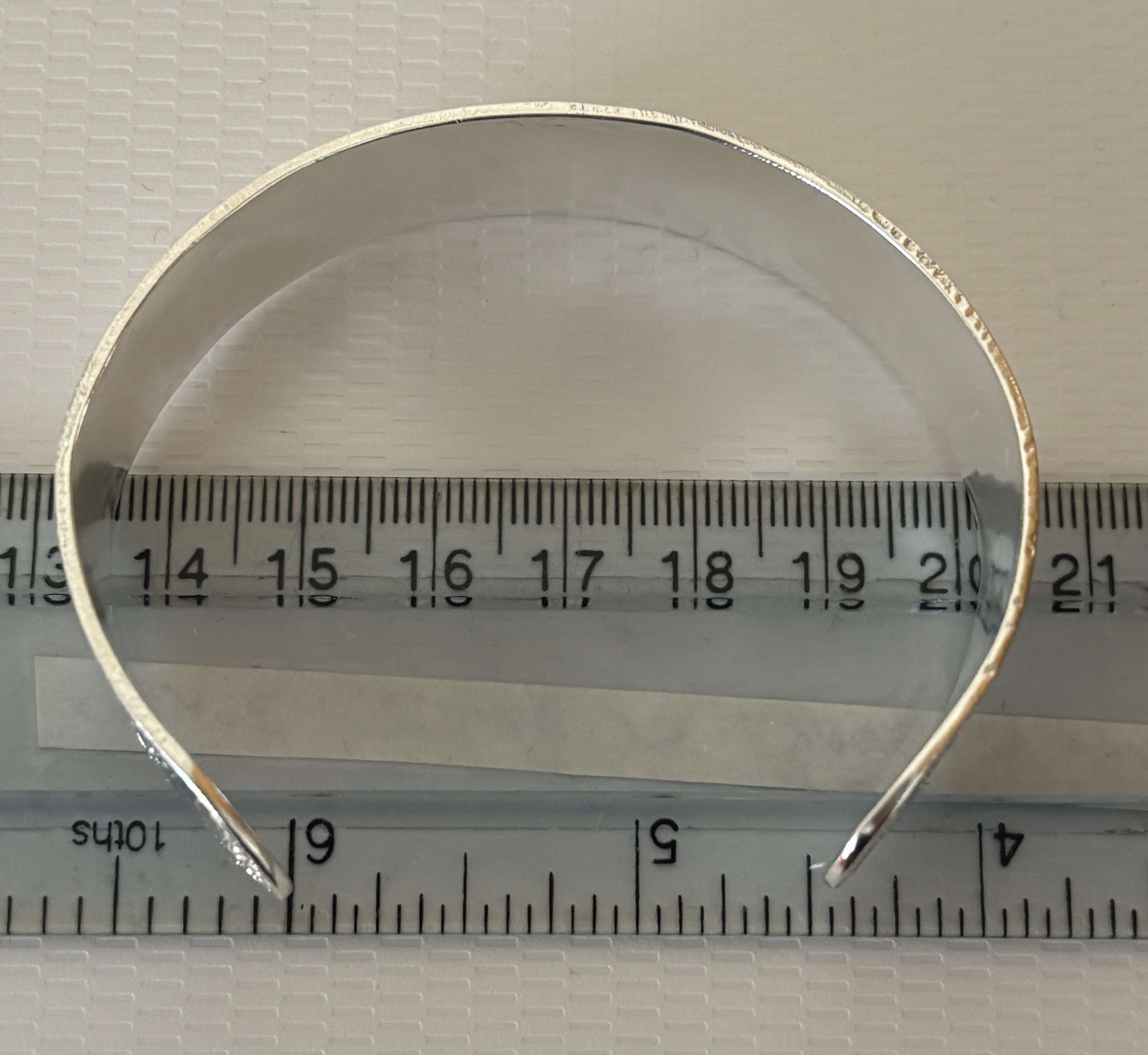 Solid Silver Bangle made with Reticulated (crinkly) Sterling Silver