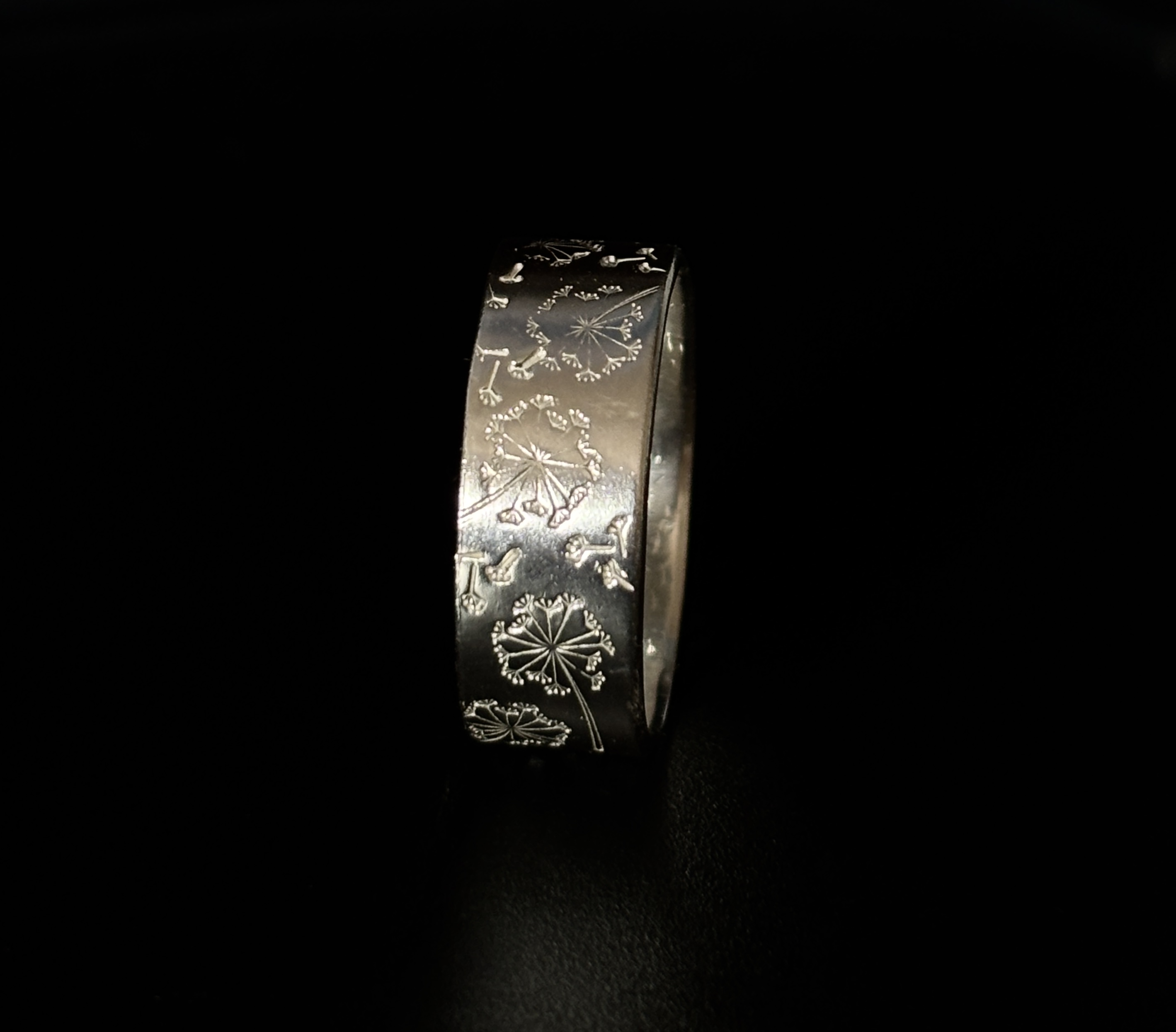 Dandelion Fluff Ring  Sterling silver Ring (size V ) For L&G