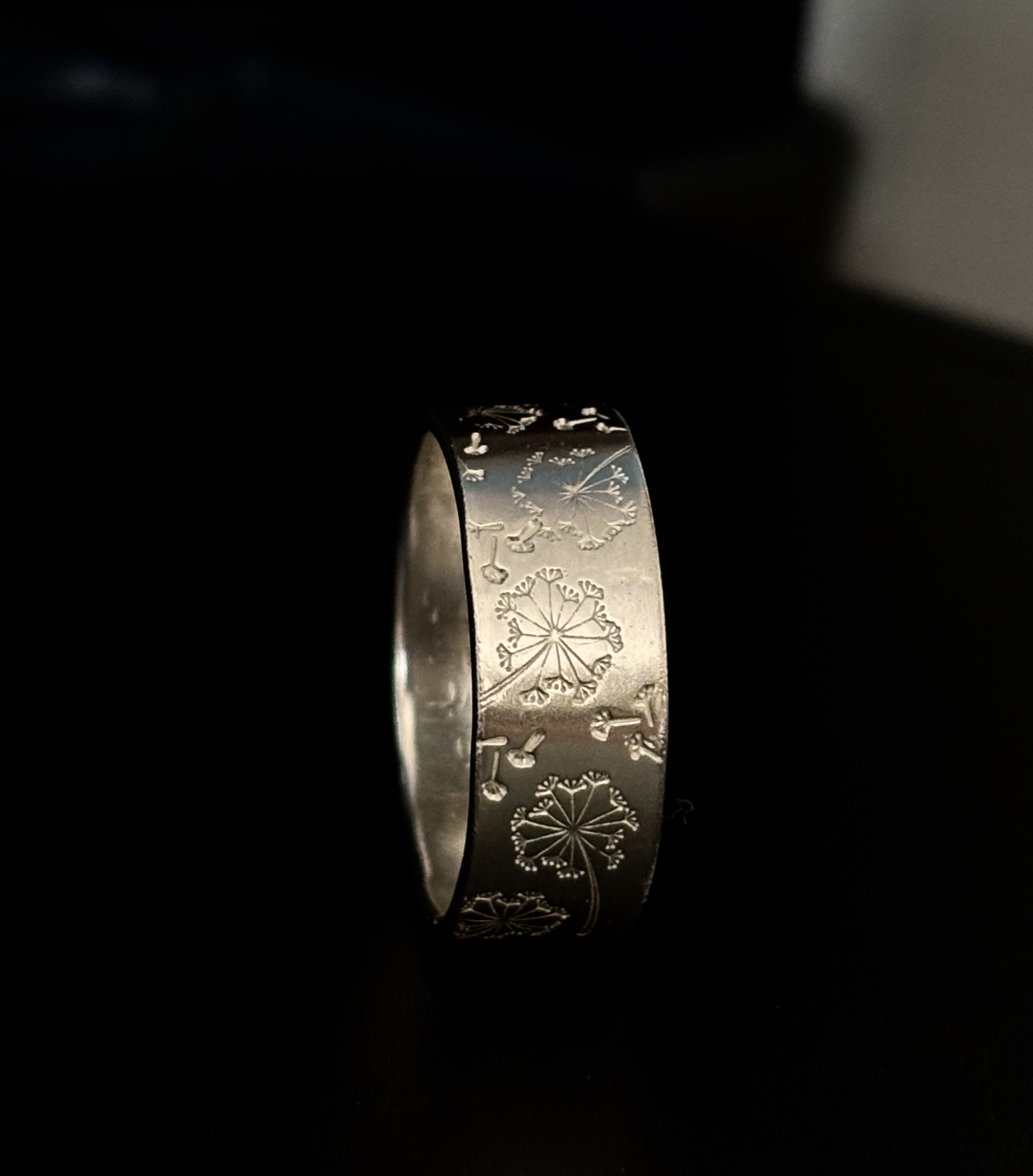 Dandelion Fluff Ring  Sterling silver Ring (size V ) For L&G