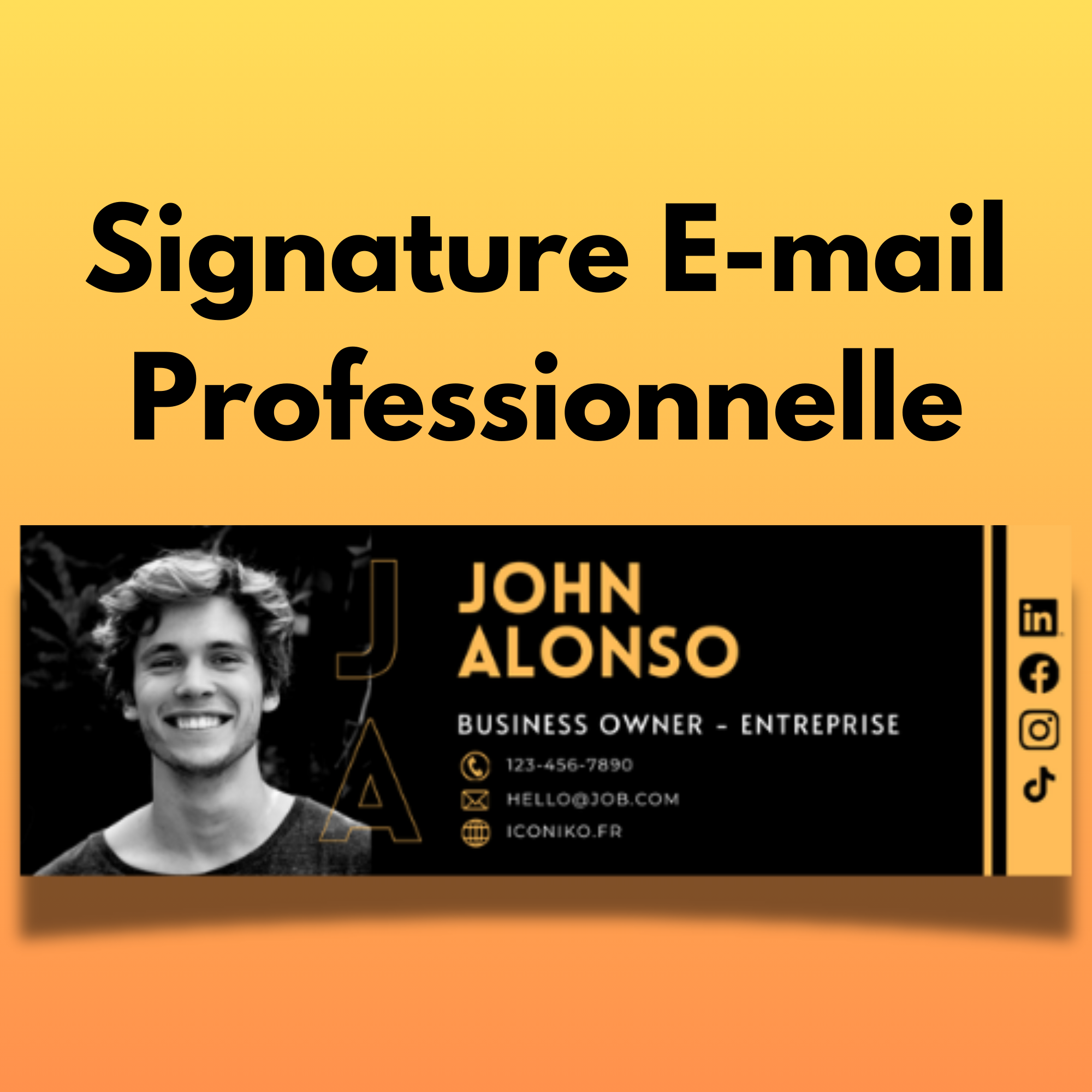 Signature Email - Moderne Black