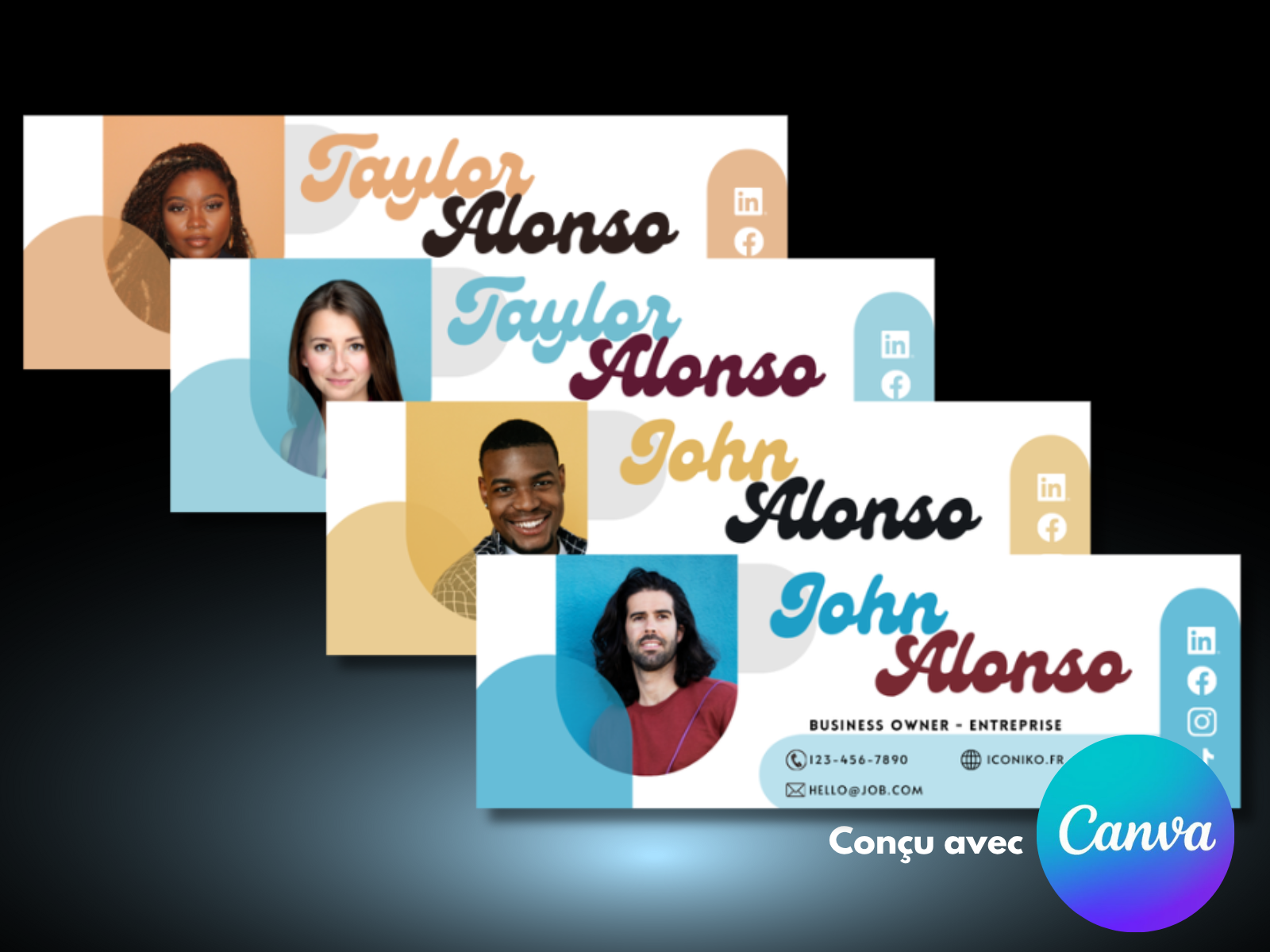 Modèle Signature Mail - MODERNE DISCO POP