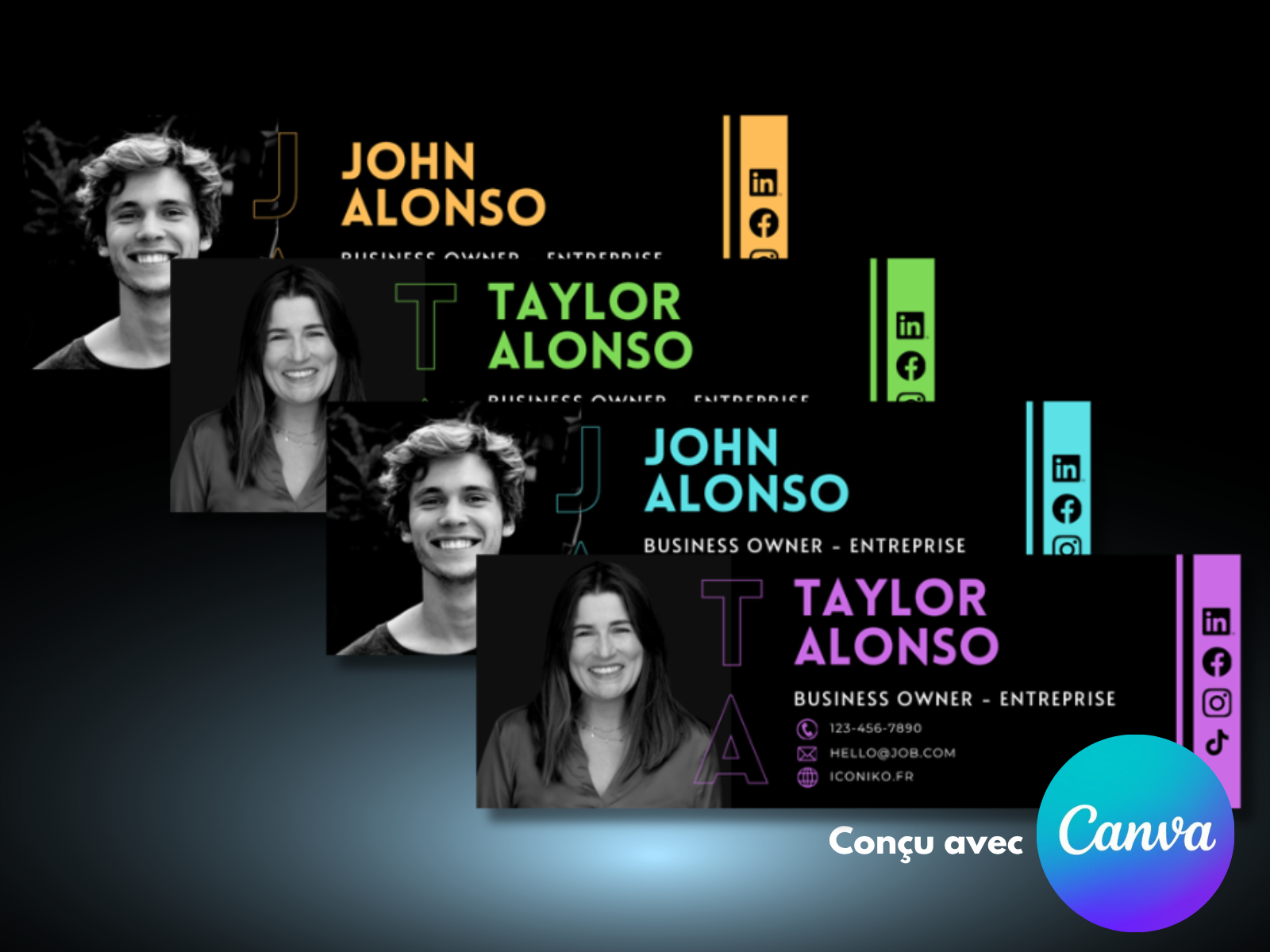 Modèle Signature Mail - MODERNE BLACK