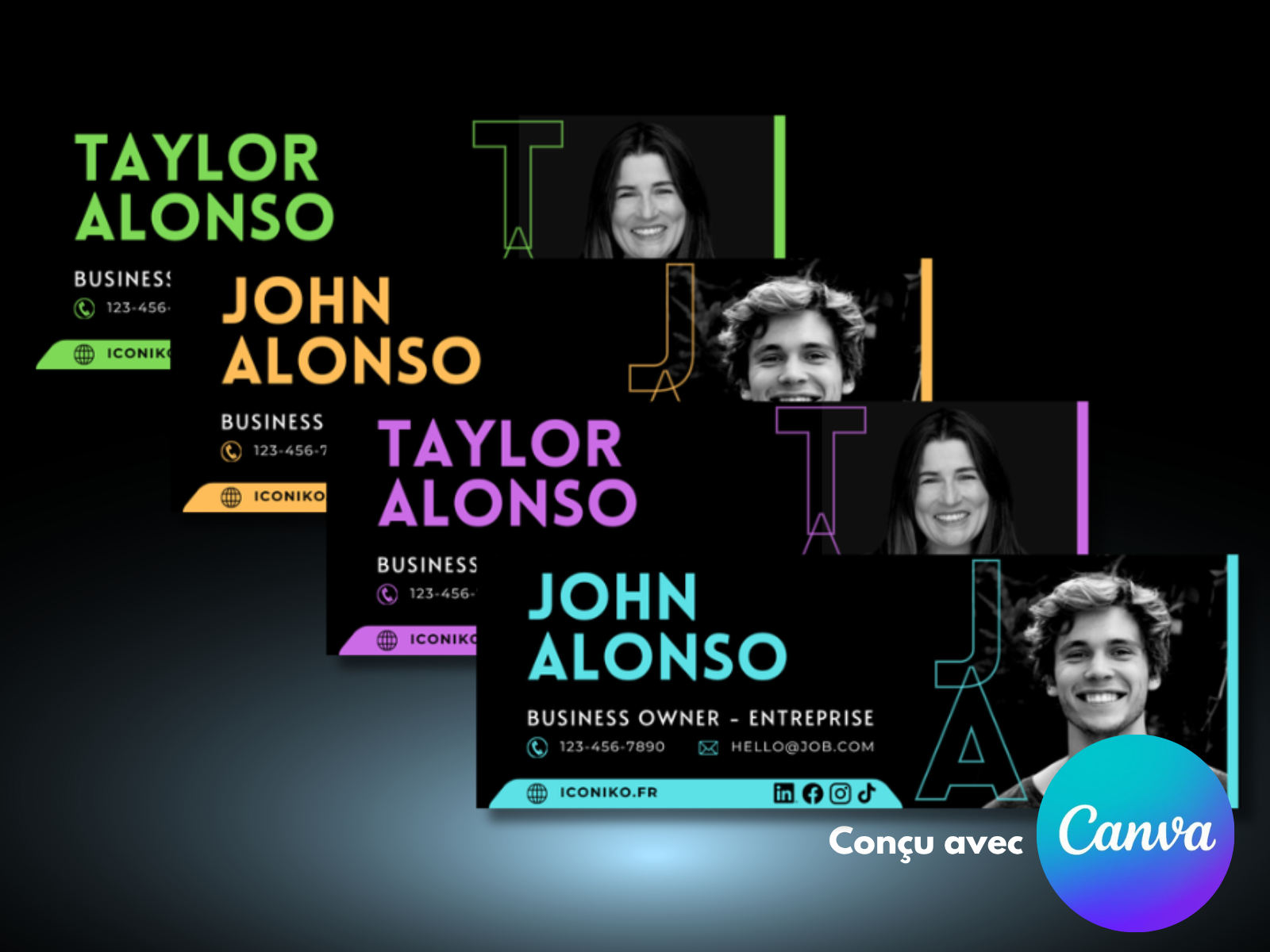 Modèle Signature Mail - MODERNE BLACK 2