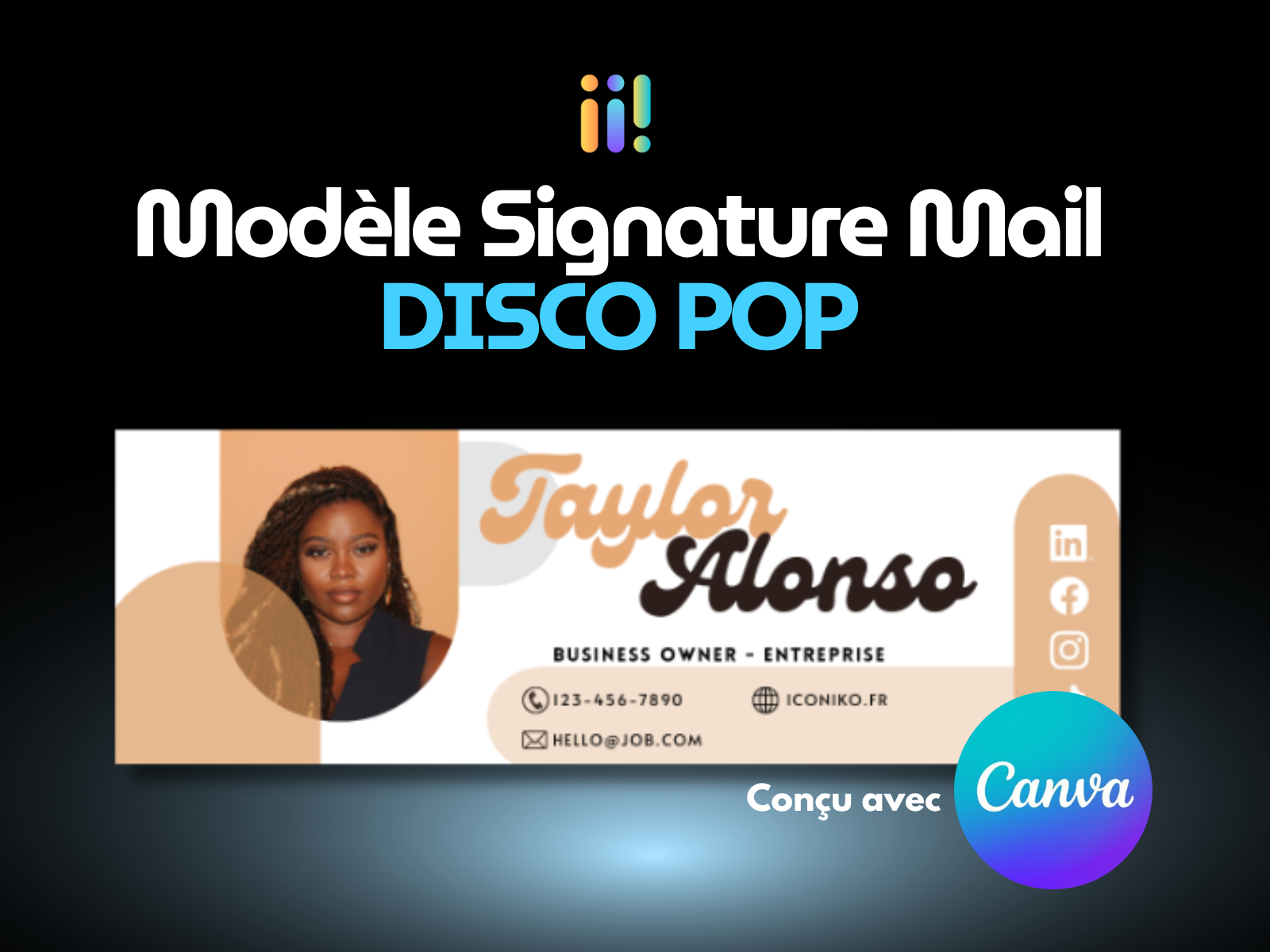 Modèle Signature Mail - MODERNE DISCO POP