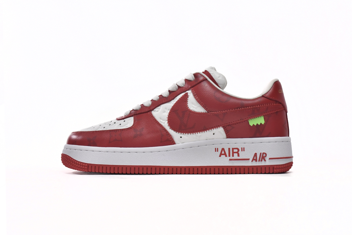 LV x AF1 Virgil Abloh Red White