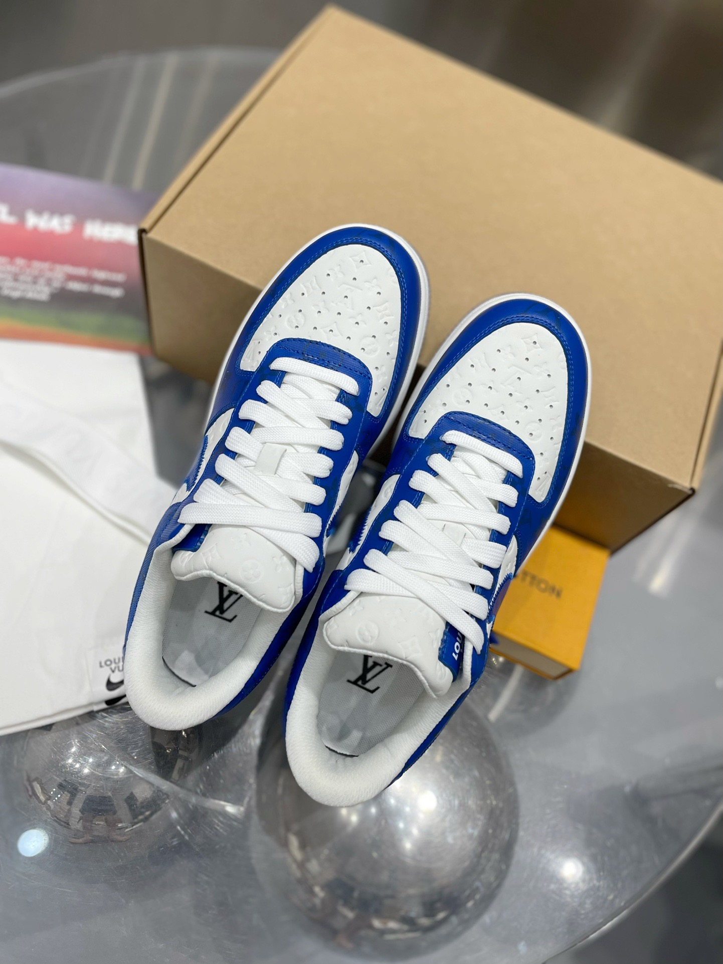 LV x AF1 Virgil Abloh Blue White