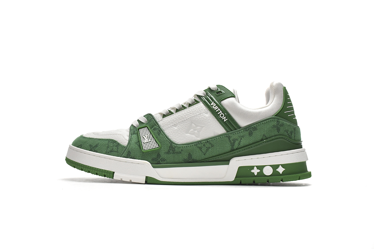 LV Trainer Low Monogram Denim Green