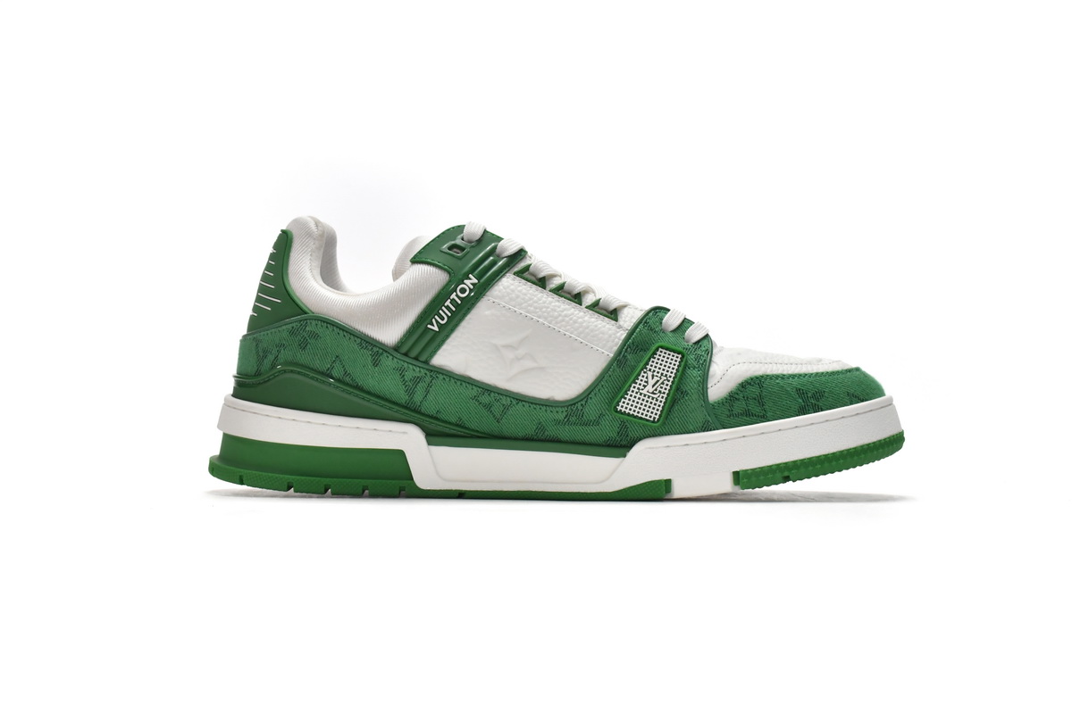 LV Trainer Low Monogram Denim Green