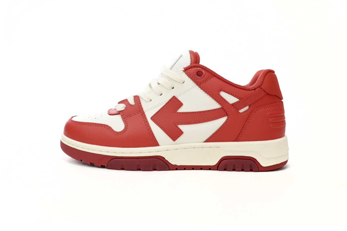 OFF-WHITE Out Of Office Low Tops Red White