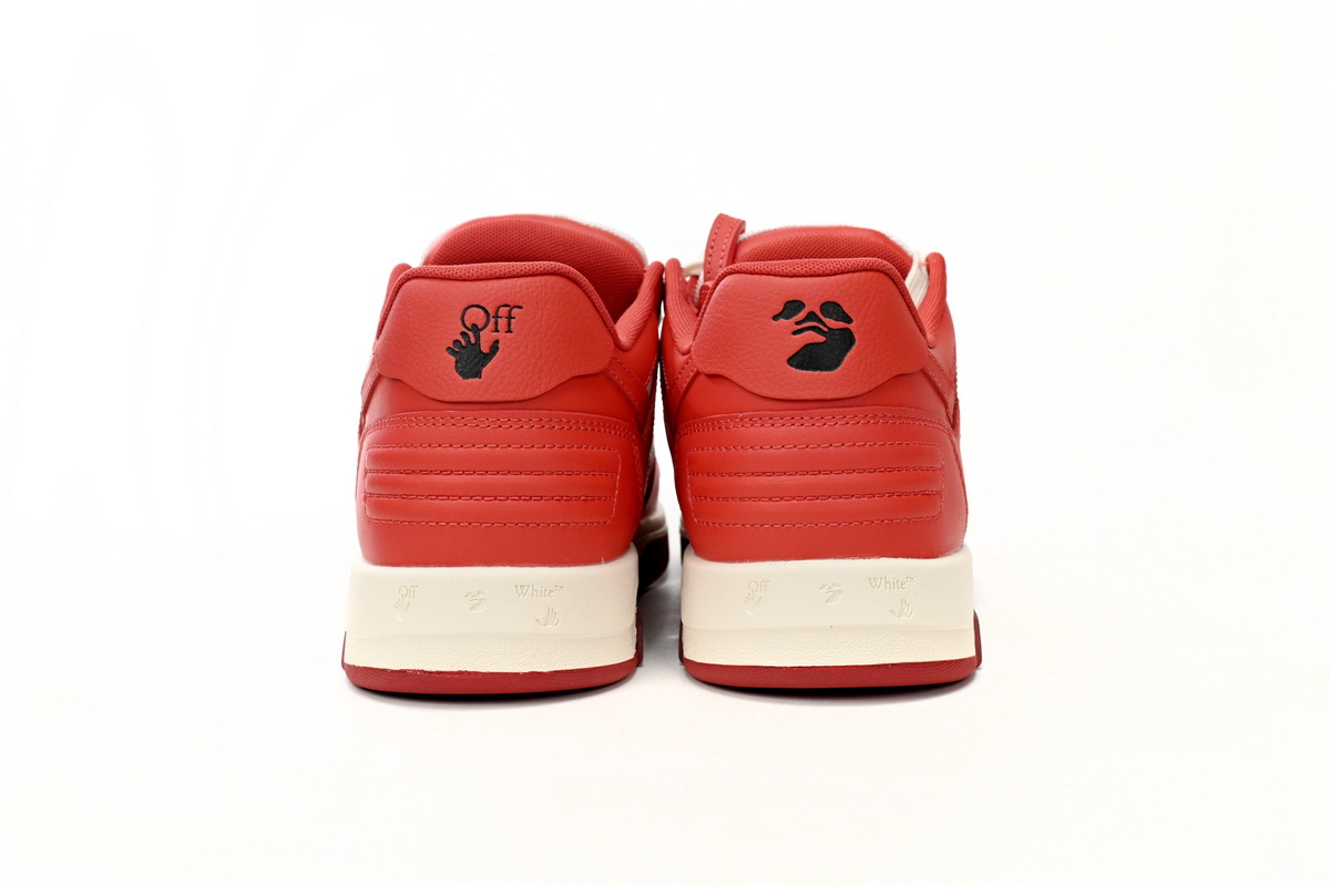OFF-WHITE Out Of Office Low Tops Red White